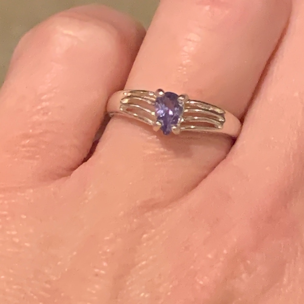 Tanzanite Ring Set in Sterling Silver